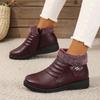 Warm Mother Cotton Shoes 2025 Velvet Boots Women's Short Boots Soft Sole Non-slip Lazy Leather Shoes Middle-aged and Elderly Women's Shoes