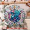Dragon Shape Colorful Window Astrology Wind Chime Kinetic Rotating Outdoor Garden Decor Spring Summer Hanging Ornament No Battery Needed