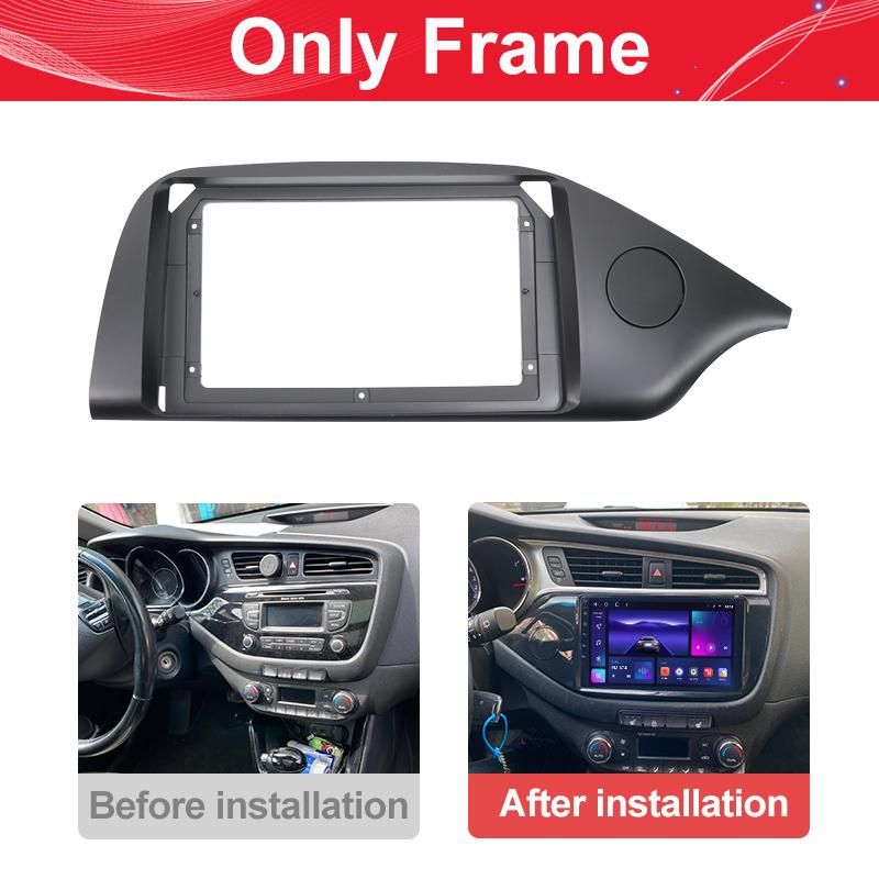 For KIA Ceed 2012-2018 Car Radio Install Frame Central Control Panel Decorative Parts 2 Din Multimedia Player Video Frame Panel