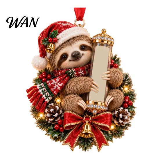 Reusable Acrylic Party Supplies Christmas Cash Gift Ornament, 2D Highland Cow/Gingerbread/Bear/Snowman Money Holder, Holder for Xmas Tree Hanging