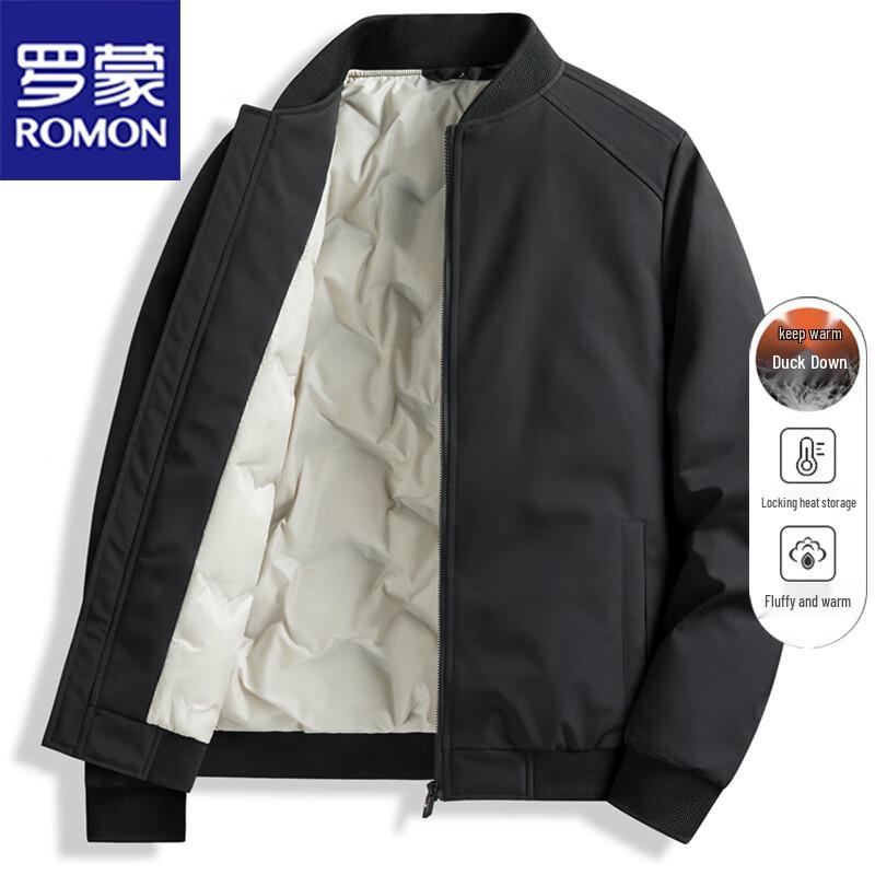 ROMON Men s Thickened Baseball Style Down Jacket XL