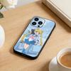 Cartoon E-Sailor M-Moons Phone Case For iPhone17,16,15,14,13,12 Plus,Max Soft Silicone Black Cover