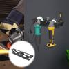 2 Bay Angle Grinder Rack with Cord Hanger Wall Mount Organizer Bracket Polisher Power Tool Rack for Cutters Polishers Workspace