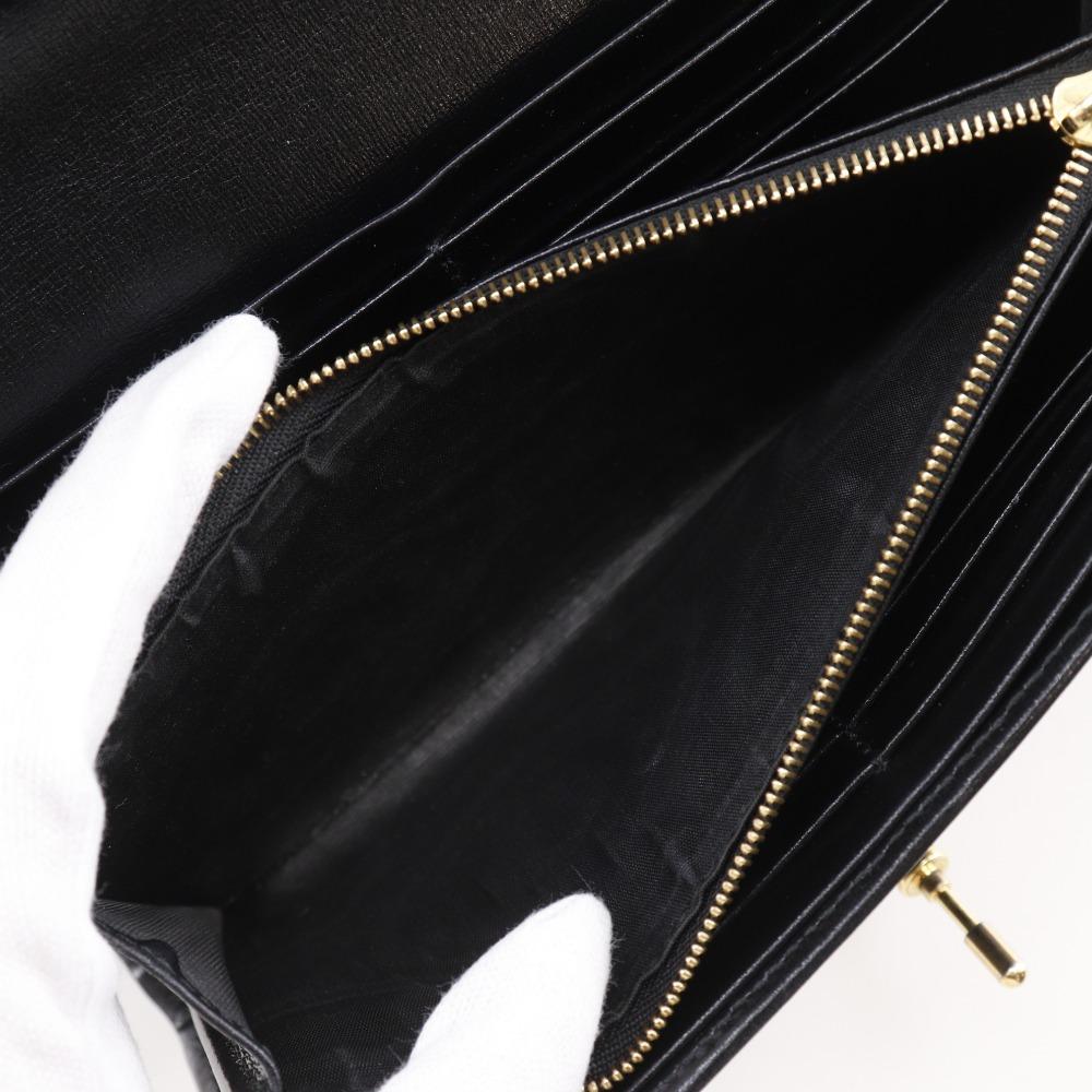 Gucci Jackie 1961 Chain Wallet 652681 Black Calfskin Women Used