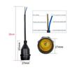 Universal E27 Lamp Holder Copper Screw Thread Waterproof Lamp Base Flame Retardant Pvc Wire Lamp Holder Outdoor Use