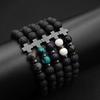 Natural Stone & Volcanic Bead Bracelet - Trendy Minimalist Design
