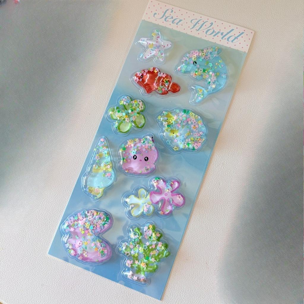 Ute 3D Stereo Student Sticker Kawaii Cartoon Ghost Animal Scrapbook Journal Sticker DIY Decor Camera Phone Stationery Sticker