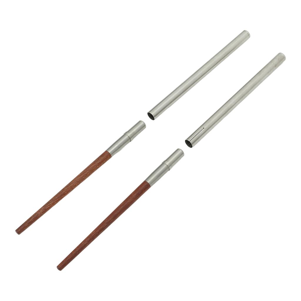 Foldable Wood Chopsticks Portable Detachable Wooden Flatware Chopsticks for Outdoor Camping