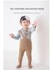 Girls' Combed Cotton Solid Color Tights - Breathable Spring & Autumn Weightlifting Pants for Infants