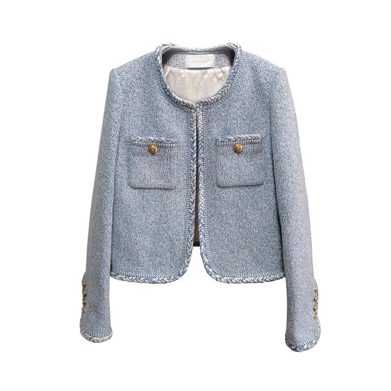 2023 Damen Französischer Chic Woll-Tweed Kurzmantel - Eleganter Herbst-/Winterstil