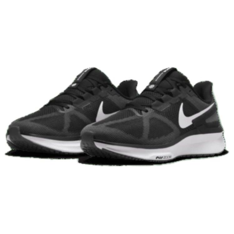 Nike Air Zoom Structure 25 Extra Weit Schwarz Eisengrau Unisex Sneaker Weiß DZ3488-002