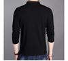 Men's Long-Sleeve Stand Collar Base Layer Shirt - Pure Cotton Solid Color, Slim Fit, Korean Style for Spring & Autumn