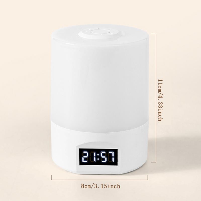 LED Touch Desk Lamp USB Chargeable Dimmable Table Lamp with Calendar Clock Bedside Night Light Decoration Reading Sleep Light