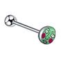 14G Abstrakter Edelstahl Zungen- & Knorpel-Barbell Piercing Schmuck