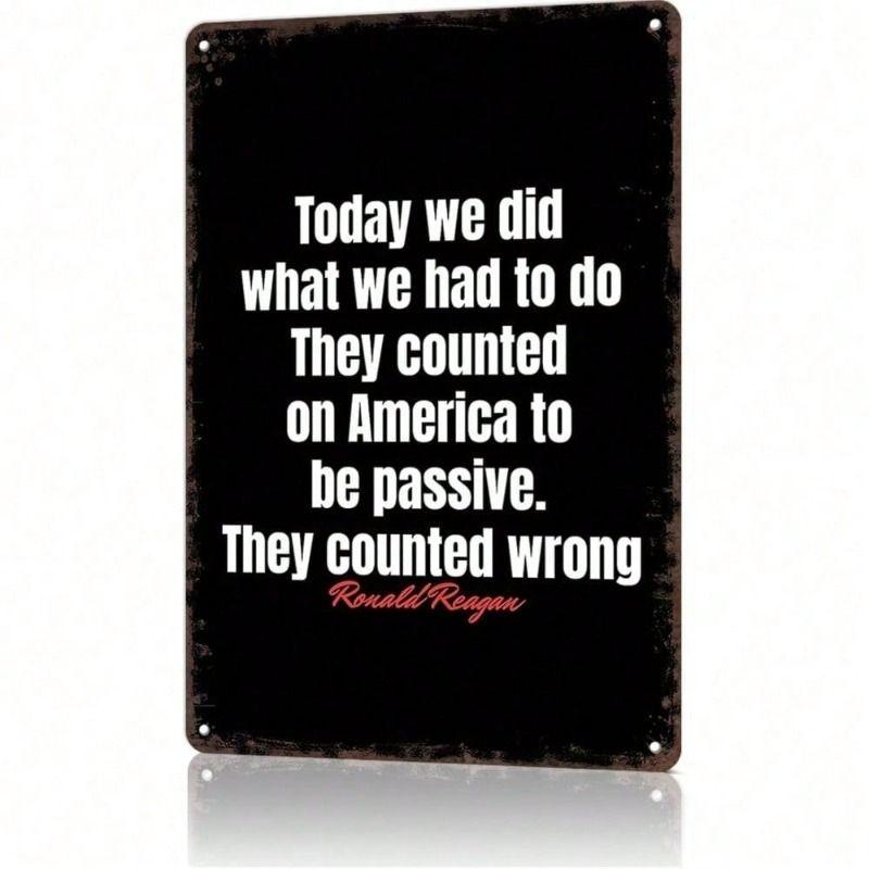 Metal Wall Art Ronald Reagan Quote Garage Decor