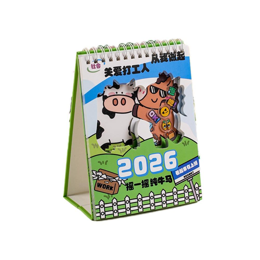 Traditioneller Klappkalender Cartoon Tischkalender Kreativer Schreibtischkalender Geburtstagsgeschenke