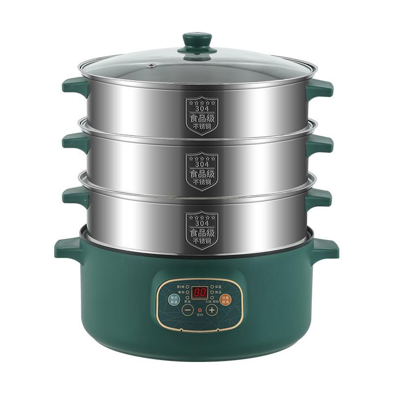 Multi Functional Household Electric Steaming Pot Large Capacity Electric Steamer Kitchen Food Processing Electric Heating Pot