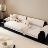 Four Seasons Universal  Autumn And Winter New Leather Solid Wood Sofa Cushion Cover Cloth Non-Slip Backrest Towel Cover Seat Cover