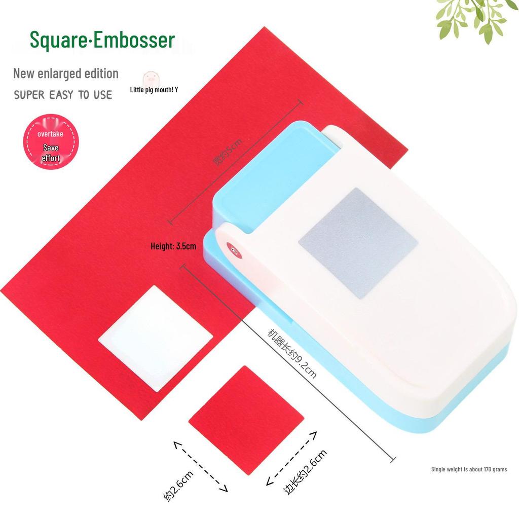 Square Punch Labor-Saving Embossing Device for Scrapbooks: Wave Square Flower Stamp Frame Machine