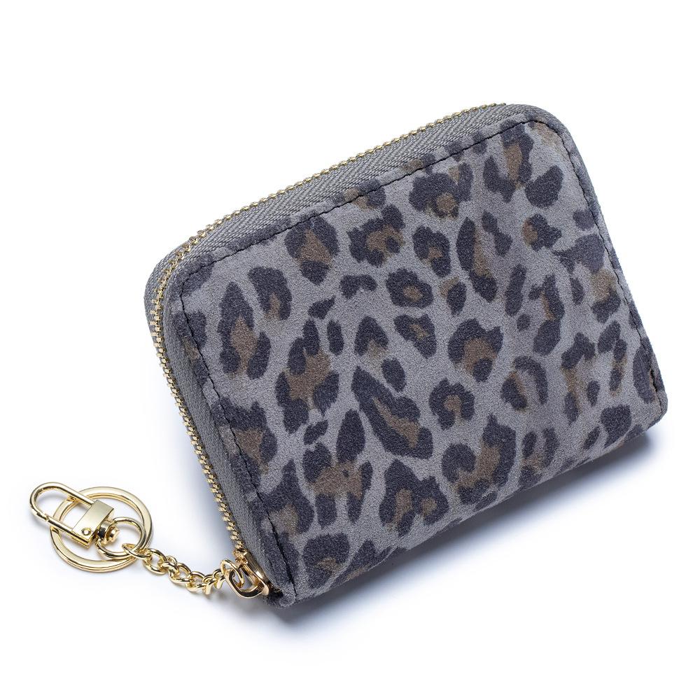 New Leopard Print Short Change Bag Hanging Bag, Women's Multi-functional Coin Storage Bag, RFID Zipper Card Bag.