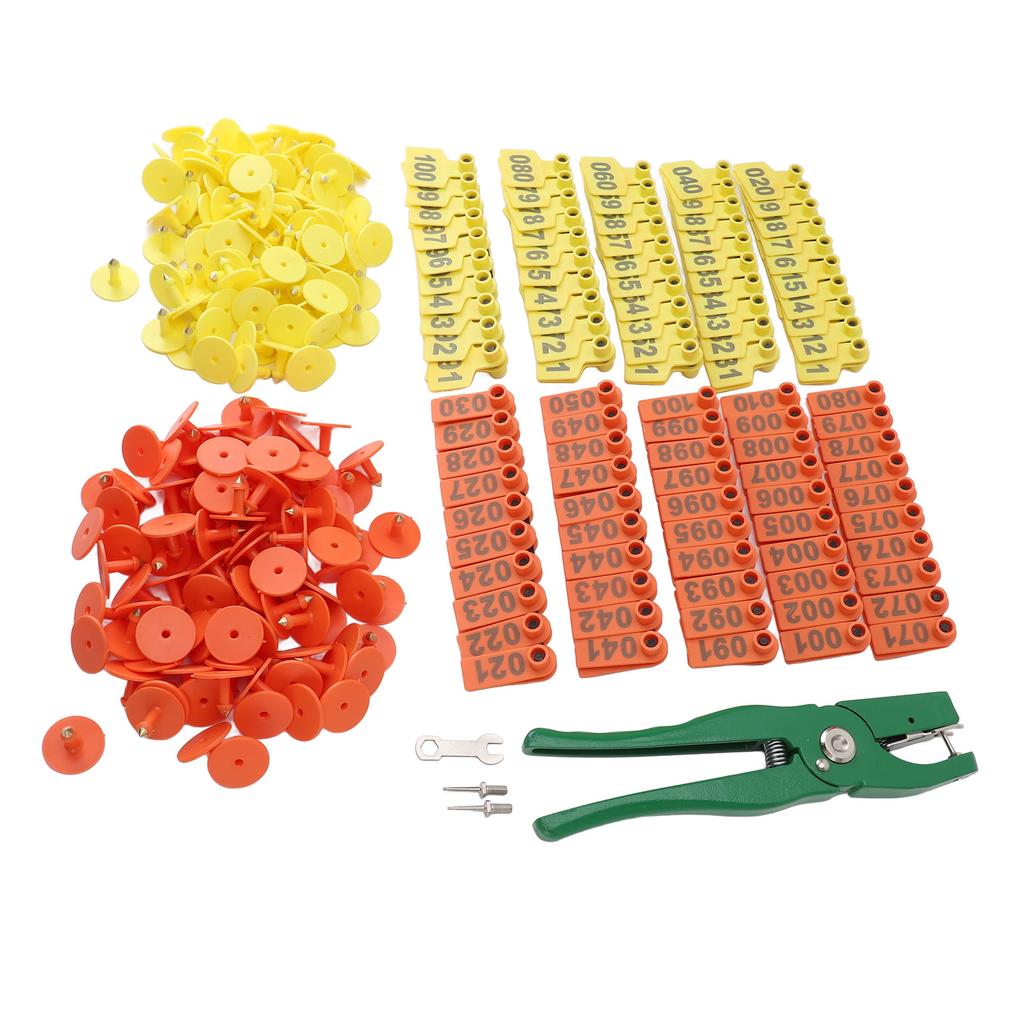 Ear   and Pliers Set Livestock Ear   Applicator and Bright Colors Cattle Ear   for Farm Animal Identification Card