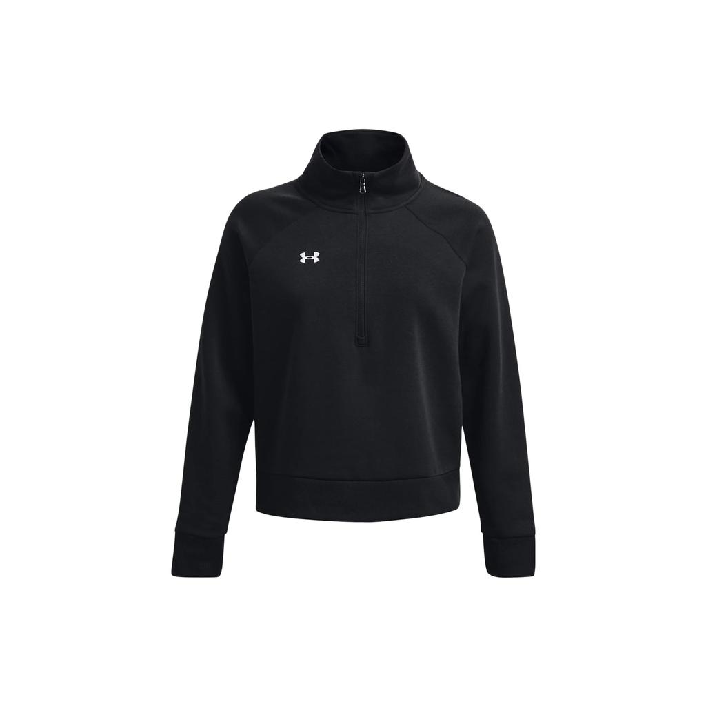 Under Armour Solid Color Logo Half-Zip Jacket Women Tops Black 1379492-001