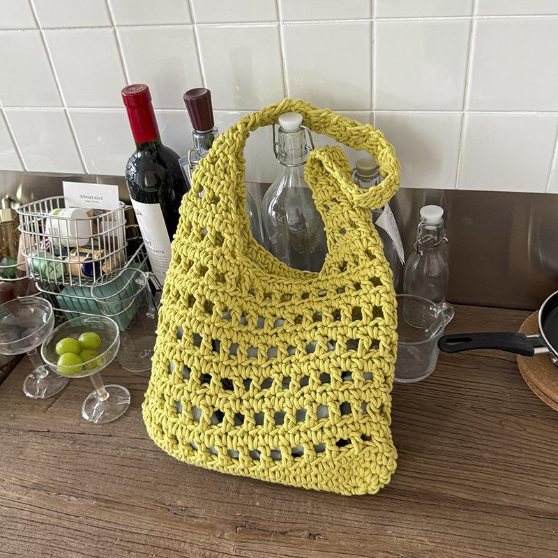 Summer versatile woven bags Summer fashion beach messenger bags Niche handmade shoulder straw bags