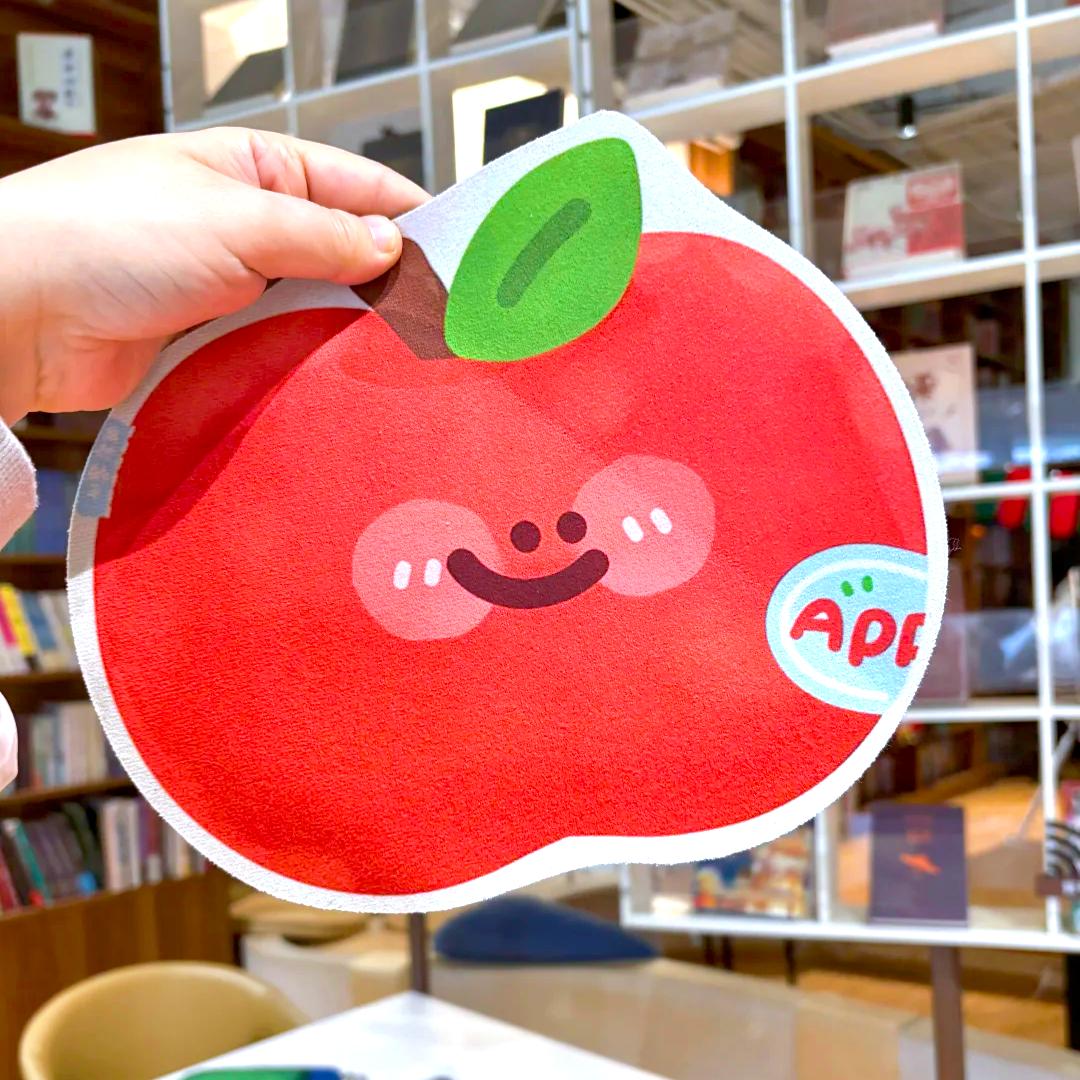 Custom Design Mousepad Cute Fruit Apple Rubber Mouse Pad Gamer Cute Anti-Slip Cartoon Mouse Pad Full Print  Price Custom sizes