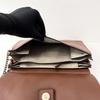 [Pre-Owned] Letter Logo Embossed Leather Shoulder Bag - Very Good #1T5RR0V