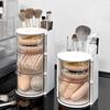 3-Layer Makeup Brush Holder Transparent INS Jewelry Organizer Box Dustproof Large Capacity Cosmetic Storage Box Powder Puff