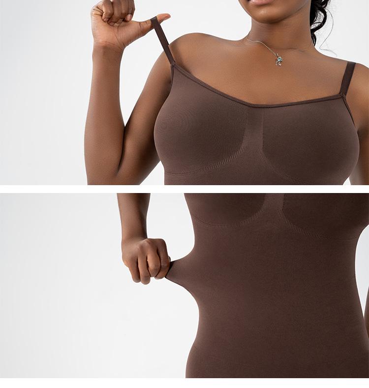 Damska Bezszwowa Kamizelka Modelująca Sylwetkę z Regulowanymi Ramiączkami i Kontrolą Brzucha