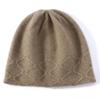 Women's 100% Pure Cashmere Knitted Gourd Hat with Ear Protection 