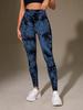 Women's High Waisted Tie Dye Yoga Pants - High Elasticity Tight Fitting Hip Lifting Design, Fitness and Sports Tight Pants.
