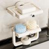 Rotatable Suction Cup Soap Dish Wall-Mounted Sponge Soap Box Bathroom Shelf  Bathroom Accessories