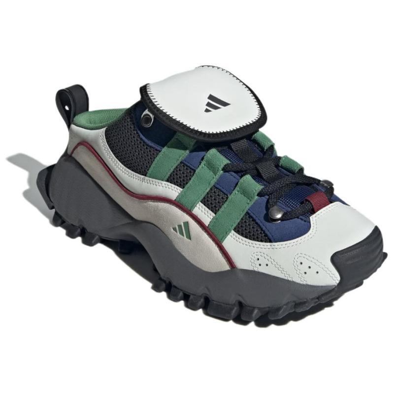 adidas SEEULATER MULE Abrasion Resistant Slip Resistant Closed Toe Slippers Unisex White Green Silver Sneakers JP5552