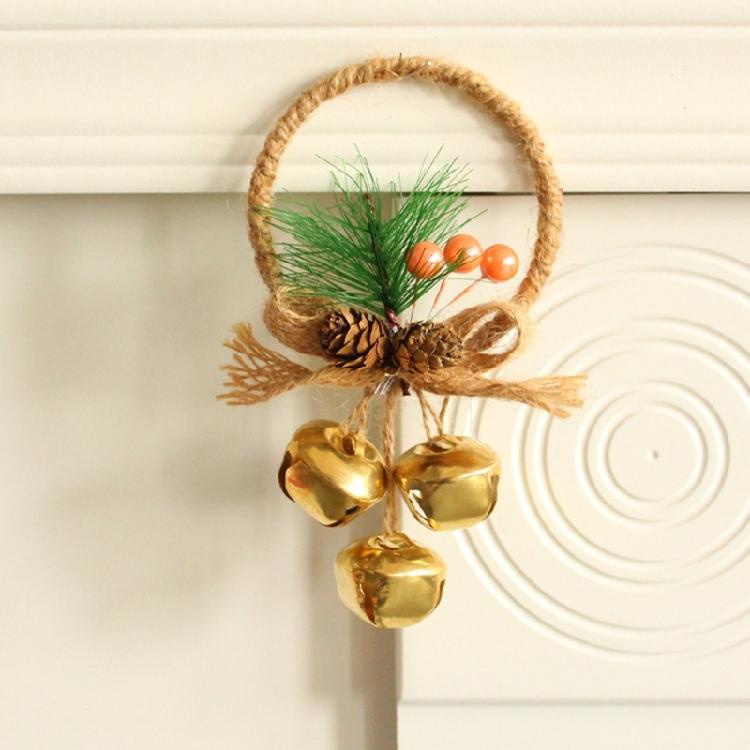 Christmas Bells Bowknot Hanging Ornament for Tree Car Christmas Decorations 2023