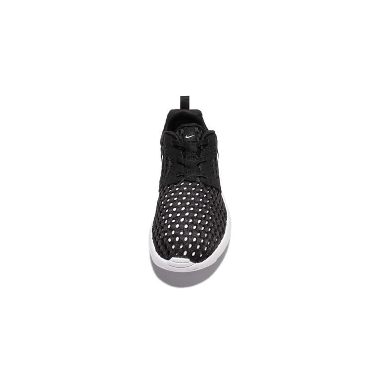 Nike Roshe One Flight Weight Round Toe Lace-Up Low Top Running Shoes Kids Sneakers Black White 819690-008
