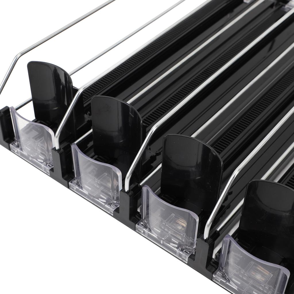 Fridge Beverage Can Holder 6 Rows Food Grade ABS Stable Speed Dampener Soda Can Pusher Glide Adjustable for Vending Machine