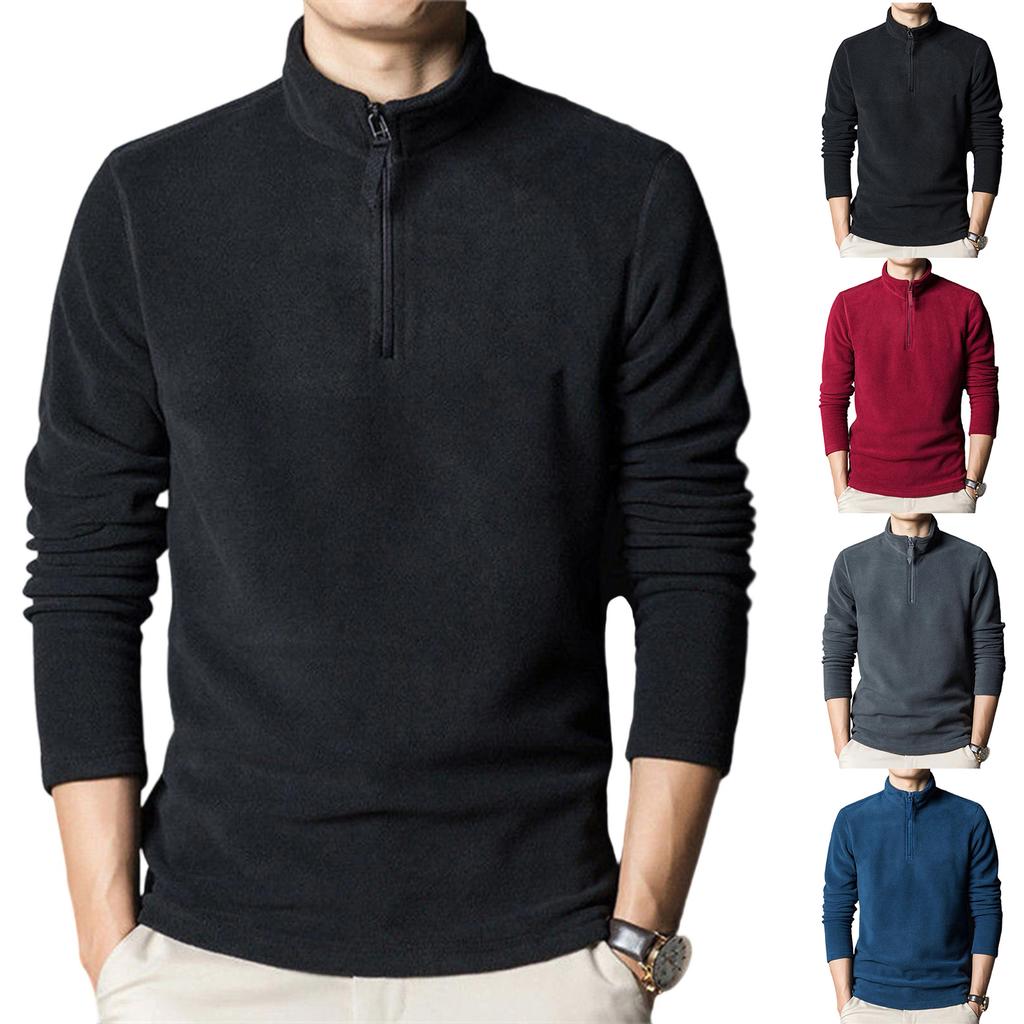 Men  Standing Collar  Hoodie  Half-High Collar  Sweater