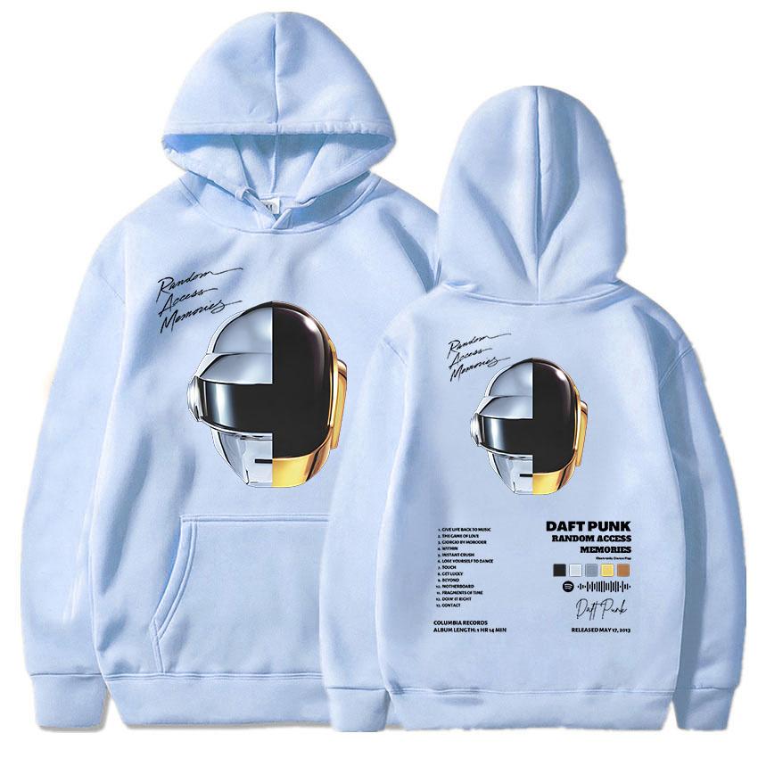 Random Access Memories-hettegenser med trykk bakpå, hiphop, komfortable genser, langermede, harajuku-klær, Moletom Gothic-hettegenser