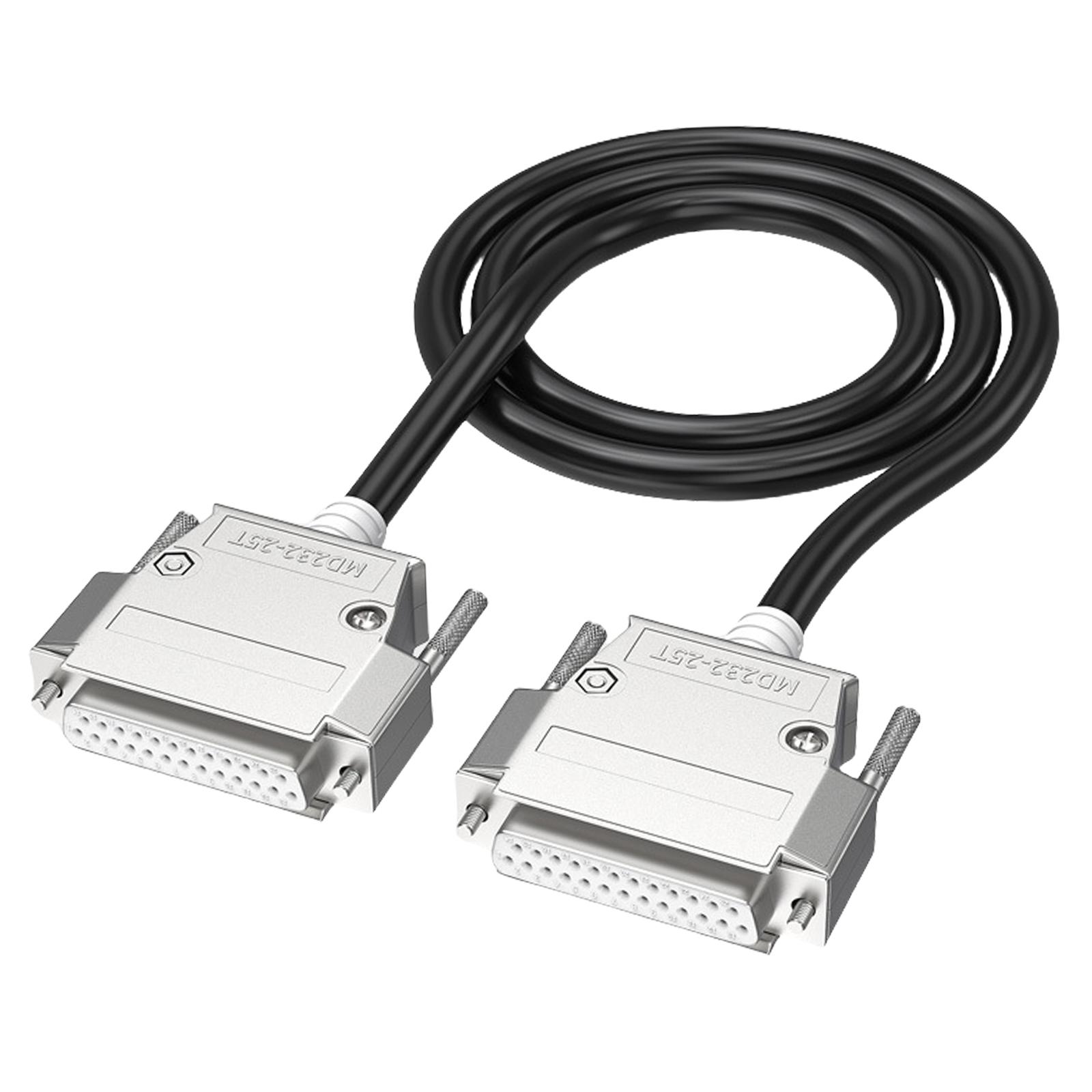 

Кабель-подовжувач DB25, 26AWG, 25-контактний подвійний екранований дріт, високий опір, ПВХ, чорний, різної довжини 5M
