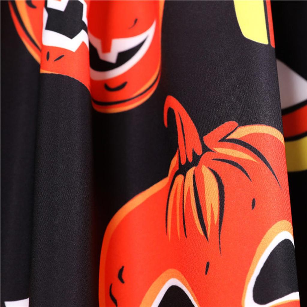 Fashion Women Vintage Halloween Print Sleeveless Evening Party Prom Dress