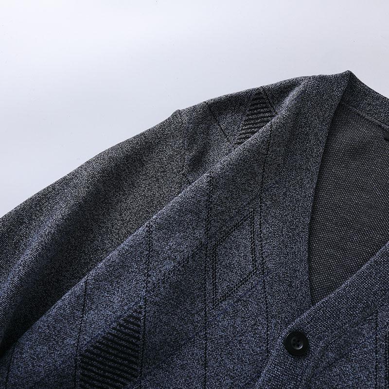 Men S V Neck Loose Knit Cardigan Sweater For Middle Aged Dad