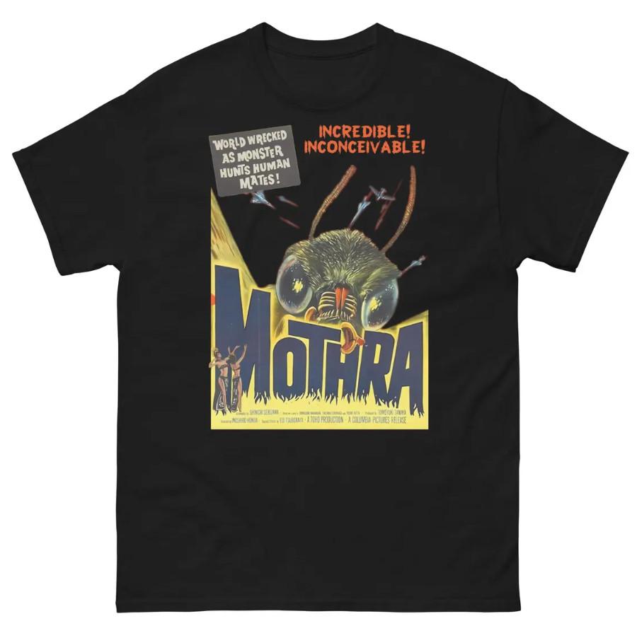 Mothra Kaiju Vintage Japanese Monster Movie Retro Sci-Fi Creature Giant T-Shirt Unisex T-Shirt XXL