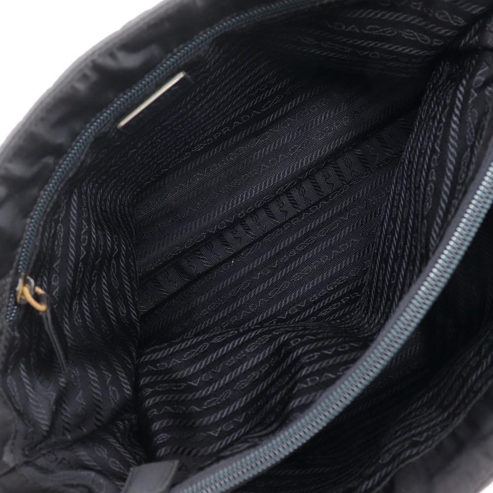 PRADA plastic chain Tote Bag black Nylon Women Used