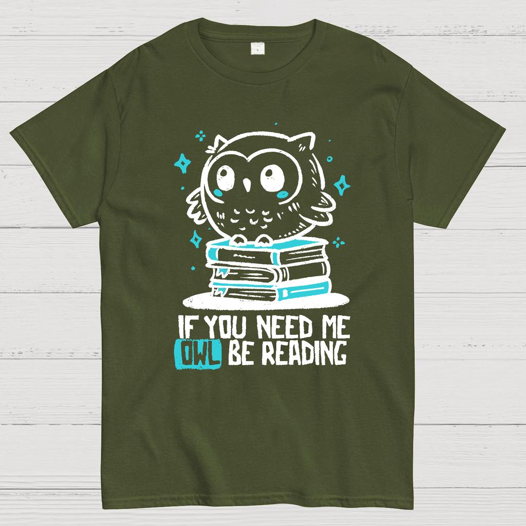 If You Need Me Owl Be Reading Cotton Summer Casual Cool Loose T-Shirt