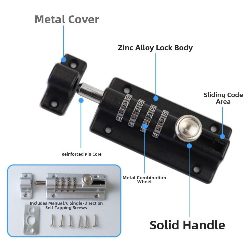 Anti-Rust Digital Deadbolt Lock Anti-theft Password Padlock Hardware Keyless Door Catch Outdoor