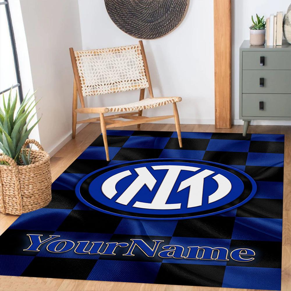 Inter Milan Customized Name Floor Rug Office Rug Perfect for Hallway Playrooms Foyer Decorate room Antislip Carpet Decorate Offices