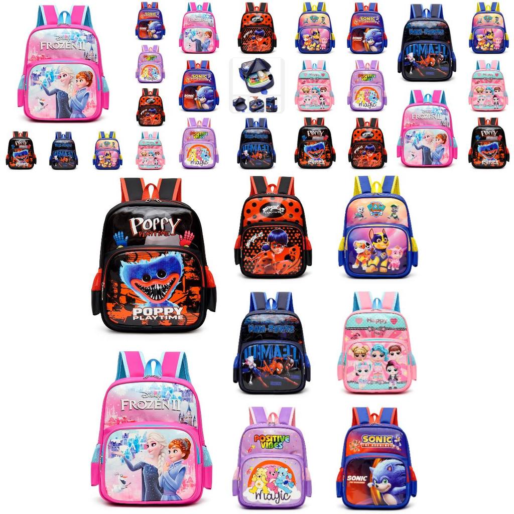 New Cartoon Kindergarten Backpack Waterproof And Durable Large Capacity Suitable For 3-8 Year Old Children Nylon Material 14-inch Size 20-35l Capacity