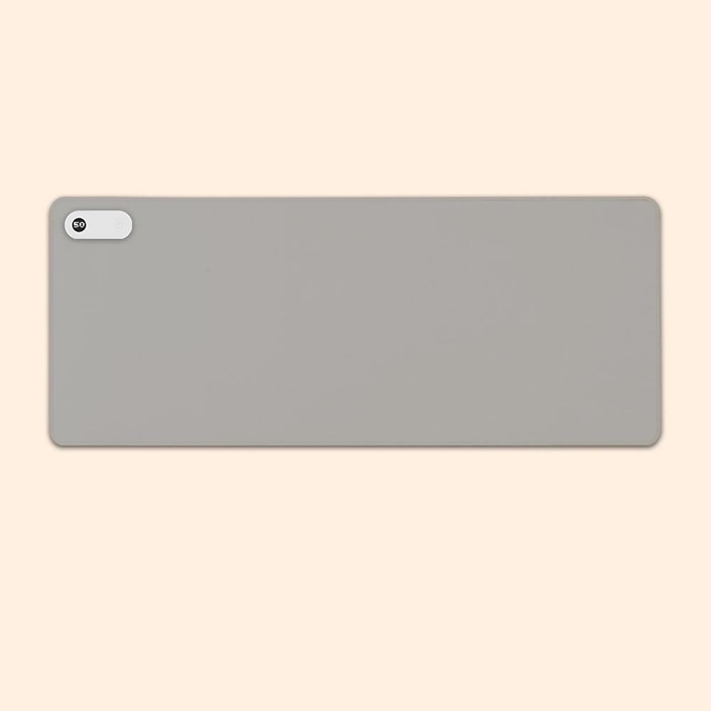 

Электрический нагревательный коврик для мыши, офисный настольный цифровой дисплей, зимний обогреваемый стол, водонепроницаемый настольный коврик US Plug светло-серый